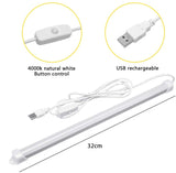 電球 USB LED クールホワイト オン/オフスイッチ LEDライト USB接続式バーライト 自然光 目保護 usb給電#44014