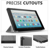 ケース 2019 新発売(第9世代) Fire 7 2019 用カバー 手帳型 PUレザー 三つ折り スタンド オートスリープ機能 #44326