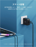 PD 充電器 100W Hyppr 急速充電器 GaN (窒化ガリウム)採用 タイプC 2USB-Cポート【PD3.0対応/PSE認証済/折畳式/】最新のMacBook Pro 16"対応、iPhone/iPad Pro/MacBook/Surface pro/SwitchなどのUSB-C機器対応 E-MARK線付き(ブラック)#50161