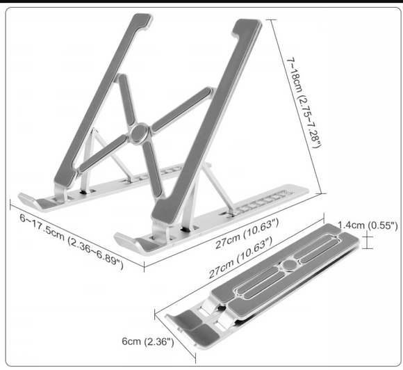 ノートパソコン スタンド pcスタンド 折りたたみ式 ラップトップスタンド アルミ製 #46139