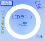 LEDランプ 丸型 30形 12w ライト 照明器具 昼光色 シーリングライト ペンダントライト 天井照明 グロー式工事不要/円形/環形/サークライン 説明書付き#61639