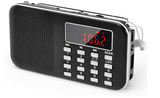 J-908 USB ラジオ 充電式 AM/ワイドFM デジタル ポータブル ラジオ ミニ 懐中電灯付き 対応 AUX 簡単操作 MP3プレーヤー機能付 多機能搭載 2年保証 日本語説明書付き#42372