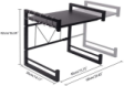 調整可能レンジ台 幅伸縮式幅43-65cm 電子レンジラック 2段式 耐荷重32kg 頑丈 キッチン 収納 棚 トースターラック Ｓ型フック付き シンク上 組立&お手入れ簡単 排水トラップを避けて すきま収納 台所収納 #50686