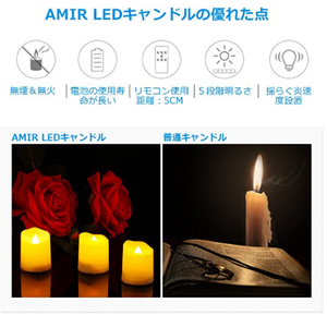 キャンドルライト LED キャンドル 電気 ろうそく 揺らぐ炎 波形の口 無香料 明るさ調節 タイマー機能付き リモコン対応 点滅仕様 暖色光 癒しの雰囲気 室内飾り ハロウィーン装飾 9個セット (スタイルA)#79217