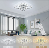 LED モダン シーリング ライト リモコン 調光付き 8〜12畳 北欧 スクエア 省エネ アクリル シャンデリア ベッドルーム リビングルーム ダイニング ルーム キッチン オフィス キッズ ルーム 照明 間接 照明 インストールやすい (72W/3000-6500K)#90266