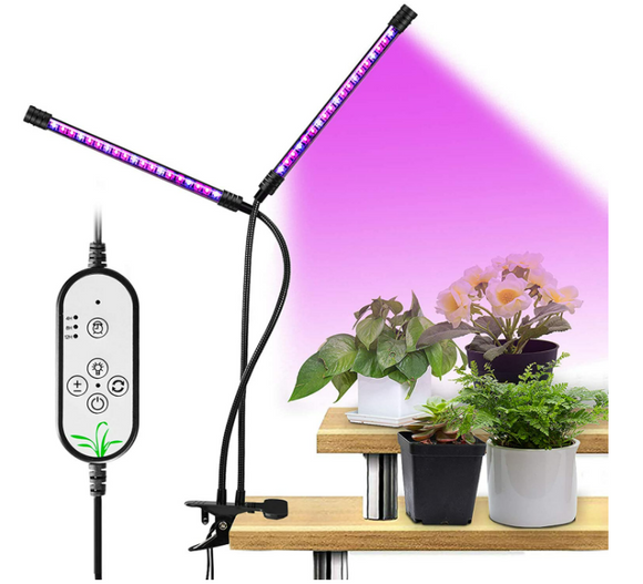 LED 植物育成ライト-3ヘッドで シミュレートされたデイライト 40W あらゆる種類の室内植物に適したフルスペクトルライト USB給電式植物成長促進ライト 4/8/12Hタイミング機能 5段階調光 360°調整可能なオリエンテーション 屋内栽培用ライト 防水多肉植物培養ライト野菜、花、植物などの園芸栽培に適しています#91497