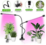 LED 植物育成ライト-2ヘッドで 40Wシミュレートされたデイライト あらゆる種類の室内植物に適したフルスペクトルライト USB給電式植物成長促進ライト 4/8/12Hタイミング機能 5段階調光 360°調整可能なオリエンテーション 屋内栽培用ライト 防水多肉植物培養ライト野菜、花、植物などの園芸栽培に適しています#91495