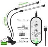 LED 植物育成ライト-3ヘッドで シミュレートされたデイライト 40W あらゆる種類の室内植物に適したフルスペクトルライト USB給電式植物成長促進ライト 4/8/12Hタイミング機能 5段階調光 360°調整可能なオリエンテーション 屋内栽培用ライト 防水多肉植物培養ライト野菜、花、植物などの園芸栽培に適しています#91497