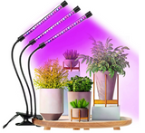 LED 植物育成ライト-3ヘッドで シミュレートされたデイライト 40W あらゆる種類の室内植物に適したフルスペクトルライト USB給電式植物成長促進ライト 4/8/12Hタイミング機能 5段階調光 360°調整可能なオリエンテーション 屋内栽培用ライト 防水多肉植物培養ライト野菜、花、植物などの園芸栽培に適しています#91497