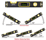 傾斜計、デジタル水準器、分度器ネオジムV溝磁石明るいLCDディスプレイスマートレベルIP54防塵/防水#92036
