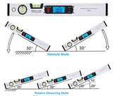 16インチデジタル水準器および分度器、トルペドレベル、傾斜計角度ゲージファインダーバブル磁気ベース、バックライト付き INCLINOMETER#70992