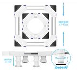 洗濯機 台 冷蔵庫置き台 洗濯機パン かさ上げ キャスター付 高さを調節可能 台座かさ上げ 幅/奥行47～67cm 対応移動式 昇降可能 騒音対策 減音効果 耐荷重 500kg#50177