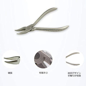 AB-15 先曲ヤットコ メガネ専用 パット/クリングス/鼻当て調整 ゆるみが自由に調節 眼鏡屋用 初心者も使用可能 (ステンレス鋼柄)#73575