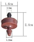 8L/時 50個入 自動トリクル灌漑システム ウォータースプレイパイプ直結用ノズル ミニ定流量ドリッパー 点滴灌漑 散水用品 ブラウン#85801