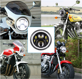 7インチ ヘッドライト CB400SFヘッドライト ハイロービーム DRL機能付き ホンダバイク ホーネット250/900 VTR250 CB1100 CB400 X4対応 防水#49667