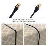 LANケーブル 10m カテゴリー7 フラットlanケーブル 10Gbps/600MHz CAT7準拠 イーサネットケーブル RJ45金メッキコネクタ STP 爪折れ防止 シールド モデム ルータ等に対応#91729