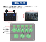 防水スイッチパネル シガーライターソケット デュアル USB電源 2ポート LED電圧計付き ロッカーパネル DC 12V/24V マリン ボート 漁船 キャラバン 自動車等に対応#89508