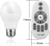 LED E26 電球 [4個入] リモコン付き 6W 調光 調色 AC85-265V 60w相当 2.4GHzリモコン 常夜灯 電球色・昼白色対応 全光束：570LM （電池を含みません）#87756