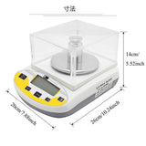 高精度デジタルスケール 電子秤100~500g/0.001g キッチン/ジュエリー計量/研究室用 (500g,0.001g)#47746
