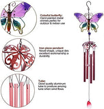 風鈴 夏の風物詩 ウィンドチャイム 吊り飾り 金属鋳鉄風鈴ペンダント屋外の装飾をぶら下げ、庭の装飾、休日の祝福記念品 (パープル)#86487
