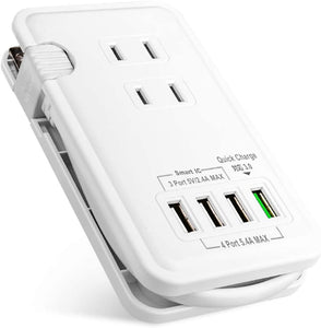 電源タップ usb コンセント ac アダプター【 qc3.0 急速充電 usb充電ポート付 】 一体式 3個口 4USBポート コンセントタップ 延長コード 25cm 過電保護 軽量 コンパクト 節電 旅行 iPad iPhone iPod タブレット スマホ など対応 テーブルタップ PSE認証済#31881