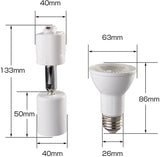 ライティングバー用スポットライト ダクトレールライト e26 電球付き ダクトレール用照明器具 ライティングレール 照明 PAR20 レフ球型 ランプ付 LED電球＋器具セット (ホワイト, 電球色 2個セット) 電球色　2個セット#51917