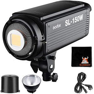 LEDスタジオライト 150W 定常光 色温度5600±300K 日光 BowensマウントYoutube ブログ 動画撮影 ビデオ撮影 写真撮影 インタビュー 人物撮影の照明に適用 (SL-150W)#86258