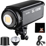 SL150W LEDスタジオライト 150W 定常光 色温度5600±300K 日光 BowensマウントYoutube ブログ 動画撮影 ビデオ撮影 写真撮影 インタビュー 人物撮影の照明に適用 (SL-150W)#82810