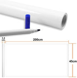 ホワイトボードボード(ホワイトボードペン付き) Holotap 壁付き黒板 貼り付け シンプル 簡単筆記簡単クリーン 45*200 cm 子供 落書き掲示板 掲示板 掲示板 補板 オフィス 学習 仕事(白、45cmX2m)#37782
