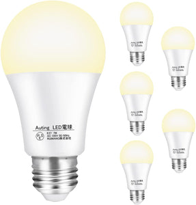 LED電球 e26 電球色 60W形相当 7W 3000K 広配光 密閉器具対応 断熱材施工器具対応 非調光型 電球 省エネ PSE認証済み 6個入り#86806