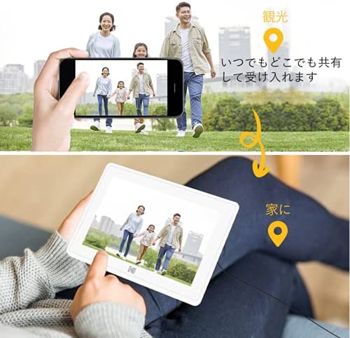 WiFiデジタルフォトフレーム 10インチ 超鮮明画質 タッチパネル 思い出の写真/動画が蘇る リアルタイムに共有 タッチパネル SDカード/USBメモリに対応 プレゼントに適用#58957