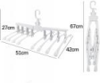 洗濯ハンガー 折り畳みハンガー 8連組み ズボンハンガー 多機能 #50645