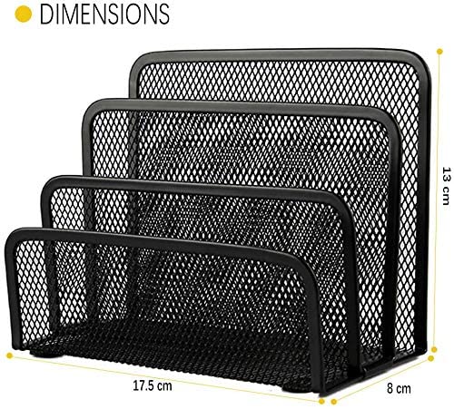 デスクメールオーガナイザー スモールファイルホルダー レターオーガナイザー メタルメッシュドキュメント/ファイル/フォルダ/ペーパーオーガナイザー デスクトップ用 2個パック#87431