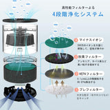 空気清浄機 小型 花粉 脱臭 ホコリ タバコ ペット ニオイ対策 静音 10畳 ３段階風量 タイマー設定 イオン発生 アロマ対応 高性能フィルター 卓上 USB給電式 空気清浄器 コンパクト 軽量 省エネ#82674