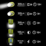 電撃殺虫器 アウトドア照明 UV光源誘引式捕虫器 物理殺虫 懐中電灯 3段階キャンプランタン SOSフラッシュLED 災害対策 2200mAh大容量(2020最新版)#37938