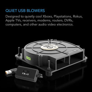 AC Infinity MULTIFAN S2 静音 120mm USB Blower Fan 冷却ファン UL認定済み スピード調整可 受信機 DVR Xbox モデムAV機器 キャビネット 冷却用#	83573