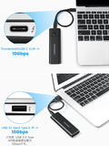 ケース NVMeとSATA両対応 RTL9210B高性能チップ USB 3.1 Gen2 10Gbps 2242/2260/2280対応 アルミ製高放熱性 外付けケース UASP&Trimサポート 自動スリープ機能付き 工具不要#82101