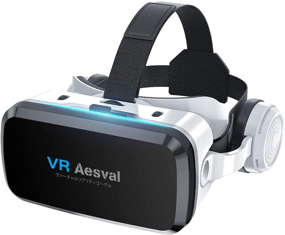 VRゴーグルVRヘッドセット Bluetooth 接続 操作簡単 VRヘッドマウントディスプレイスマホ用 エレコム超広角120° 焦点距離&瞳孔間距離調整可 4.7-6.5インチスマホ対応 遠視/近視適用 3Dグラス 非球面光学レンズ 眼鏡対応メガネオン人対応 装着感 日本語取扱書付#	82433