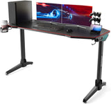 ゲーミングデスクRGB LEDライト付き Gaming Desk 幅140cm奥行62cm高さ75cm 超大作業台  #43857