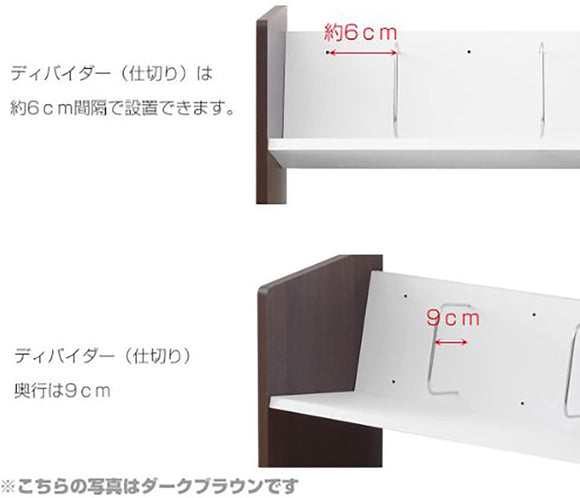 ファイルワゴン 2段 幅55×奥行30×高さ65.5cm A4サイズ 仕切付き 出し入れしやすい キャスター付き 組立品 ブラウン CFR-60532C(BR) 在宅勤務#82371