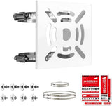 防犯カメラ 取付金具 ポール カメラ ブラケット スタンド ハウジング 監視カメラ 円柱 角柱 すぐ使える 10cm /20cm 各2本 / ボルト セット 14㎜/18㎜ 8式 / 防犯ステッカー 6枚 付属 白#87408