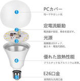 LED 電球 60W 70W 80W 形相当 9W E26 口金 昼白色 / 昼光色 6000K 900ルーメン LED 電球 E26 高輝度 高演色 省エネ 長寿命 調光不可 屋内照明器具 密閉形器具対応 PSE認証済み 一般電球形 広配光タイプ 5個入り#86230