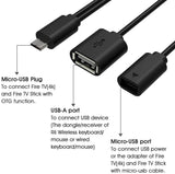 USB 変換アダプター OTG ケーブル USB ホストライン micro USB オス -USB A メス USB オス-micro USB メス 20cm ブラック F1【1年無料保証】#44437