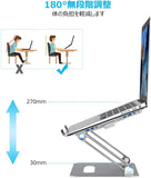 ノートパソコン冷却パッド 冷却台 冷却スタンド ノートパソコンスタンド ノートpc スタンド 激冷 静音ファン付き 高さ調整 角度調整可能 アルミ 合金製 小型 薄型 折り畳み式 折りたたみ 滑り止め 持ち運び 13インチ 17インチ 対応 機種対応 シルバー#87422
