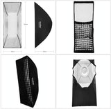 50x130cm グリッドソフトボックス ボーエンズマウントスピードリング付き ポータブル 長方形ボックス スタジオ LEDビデオライト スピードライト用 ポートレート 製品撮影 写真撮影に最適#82821