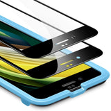 [改進版]ESR iPhone SE ガラスフィルム 第2世代 (2枚入り) iPhone SE/8/7 フィルム 2020 新型 [気泡なし] [最大限保護] [全面カバー] [精確な加工] iPhone SE/8/7 用高品質強化ガラスフィルム – ブラック#49982