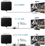 室内アンテナ テレビアンテナ 地デジアンテナ 4K HD TV デジタル アンテナ ブースター内蔵 80-100KM受信範囲 アンテナ 3Mケーブル付き 全種類テレビ対応 高感度 UHF VHF対応 USB式 設置簡単#82489