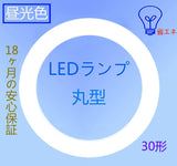 LEDランプ 丸型 30形 12w ライト 照明器具 昼光色 シーリングライト ペンダントライト 天井照明 グロー式工事不要/円形/環形/サークライン 説明書付き#46501