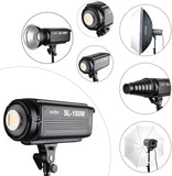 LEDスタジオライト 150W 定常光 色温度5600±300K 日光 BowensマウントYoutube ブログ 動画撮影 ビデオ撮影 写真撮影 インタビュー 人物撮影の照明に適用 (SL-150W)#86258