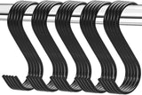 S字フック Sじフック えすじフック ステンレス製 15個セット (9cm×20pcs) 耐荷重15kg Sフック Sカン s型フック 汎用フック お風呂 防錆 キッチン 浴室 小物掛け 吊り下げ 収納 (黒)#86490